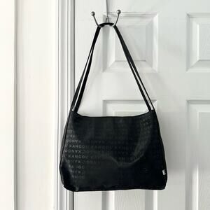 Kangol Australia Black PVC Brand Spell Out Vintage Medium Shoulder Bag Y2K Shine